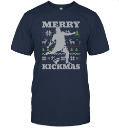 NFL Football SportsTeam Kicker Kickmas Funny Ugly Christmas Xmas Men's T-Shirt