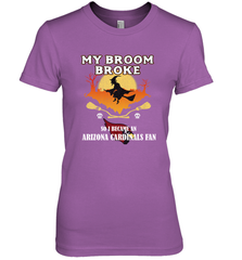 Broom Broke So I Became an Arizona Cardinals Fan  NFL Halloween Costume Women's Premium T-Shirt Women's Premium T-Shirt - jonhlittlestore88