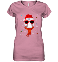 Toronto Blue Jays LogoChristmas Baseball Player Glasses Santa Hat Pajama Gift Women's V-Neck T-Shirt Women's V-Neck T-Shirt - jonhlittlestore88