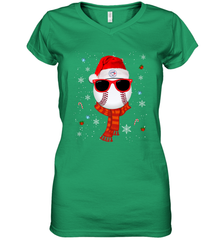 Toronto Blue Jays LogoChristmas Baseball Player Glasses Santa Hat Pajama Gift Women's V-Neck T-Shirt Women's V-Neck T-Shirt - jonhlittlestore88