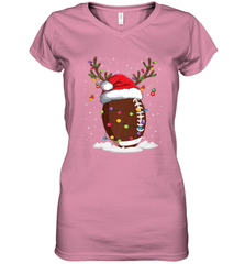 NFL Christmas Football Reindeer Funny Santa Hat Xmas Kids Gift Women's V-Neck T-Shirt Women's V-Neck T-Shirt - jonhlittlestore88