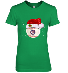 Washington Nationals Logo Baseball Ball Christmas Santa Hat Xmas Sport Funny Snow Women's Premium T-Shirt