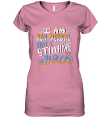 Special Needs NonVerbal Autism Awesome Women's V-Neck T-Shirt Women's V-Neck T-Shirt - jonhlittlestore88