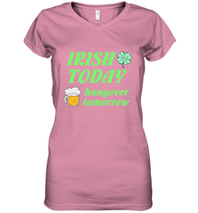 Irish today hungover tomorrow St Patricks Day Shirt Women's V-Neck T-Shirt Women's V-Neck T-Shirt - jonhlittlestore88