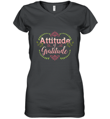 Practice Gratitude and Celebrate Recovery Women's V-Neck T-Shirt Women's V-Neck T-Shirt - jonhlittlestore88