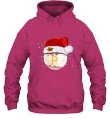 Pittsburgh Pirates Logo Baseball Ball Christmas Santa Hat Xmas Sport Funny Snow Hooded Sweatshirt Hooded Sweatshirt - jonhlittlestore88