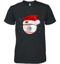 Toronto Blue Jays Logo Baseball Ball Christmas Santa Hat Xmas Sport Funny Snow Men's Premium T-Shirt