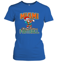 NFL Miami Christmas Dabbing Santa Playing Miami Football Women's T-Shirt Women's T-Shirt - jonhlittlestore88