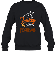 Turkey And Football Thanksgiving Day Football Fan Holiday Crewneck Sweatshirt Crewneck Sweatshirt - jonhlittlestore88