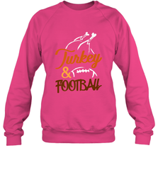 Turkey And Football Thanksgiving Day Football Fan Holiday Crewneck Sweatshirt Crewneck Sweatshirt - jonhlittlestore88