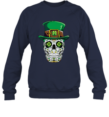 Sugar Skull Leprechaun T Shirt St Patricks Day Women Men Crewneck Sweatshirt Crewneck Sweatshirt - jonhlittlestore88