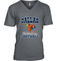 Dallas Thanksgiving Day Funny Turkey Playing Texas Football Premium T Shirt Men's V-Neck Men's V-Neck - jonhlittlestore88
