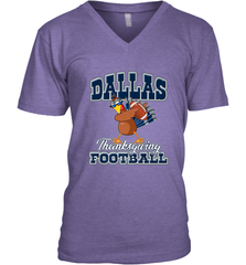 Dallas Thanksgiving Day Funny Turkey Playing Texas Football Premium T Shirt Men's V-Neck Men's V-Neck - jonhlittlestore88