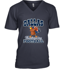 Dallas Thanksgiving Day Funny Turkey Playing Texas Football Premium T Shirt Men's V-Neck Men's V-Neck - jonhlittlestore88