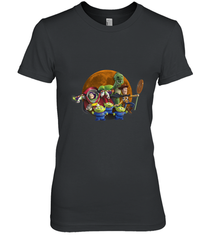 Disney Pixar Toy Story Halloween Moon Group Women's Premium T-Shirt Women's Premium T-Shirt / Black / XS Women's Premium T-Shirt - jonhlittlestore88