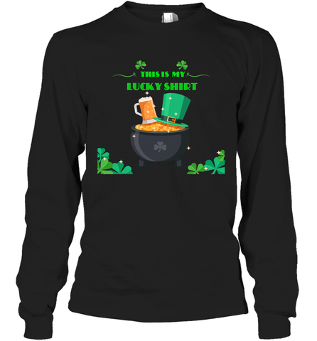 This is my lucky shirt on St Patricks Day Long Sleeve T-Shirt Long Sleeve T-Shirt / Black / S Long Sleeve T-Shirt - jonhlittlestore88