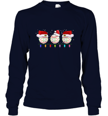 Three Baseball Balls Christmas Gift Santa Xmas lights Snow Long Sleeve T-Shirt Long Sleeve T-Shirt - jonhlittlestore88