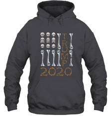 US Flag Skull Halloween Costume Bones Election Trump 2020 Hooded Sweatshirt Hooded Sweatshirt - jonhlittlestore88