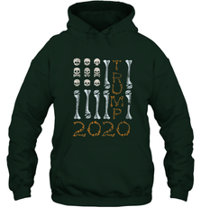 US Flag Skull Halloween Costume Bones Election Trump 2020 Hooded Sweatshirt Hooded Sweatshirt - jonhlittlestore88