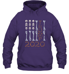US Flag Skull Halloween Costume Bones Election Trump 2020 Hooded Sweatshirt Hooded Sweatshirt - jonhlittlestore88