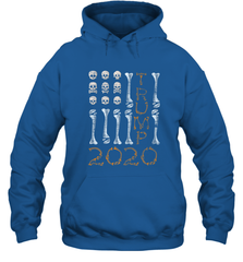US Flag Skull Halloween Costume Bones Election Trump 2020 Hooded Sweatshirt Hooded Sweatshirt - jonhlittlestore88