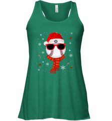 New York Mets Logo Christmas Baseball Player Glasses Santa Hat Pajama Gift Women's Racerback Tank Women's Racerback Tank - jonhlittlestore88
