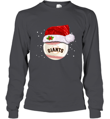 San Francisco Giants Logo Baseball Ball Christmas Santa Hat Xmas Sport Funny Snow Long Sleeve T-Shirt Long Sleeve T-Shirt - jonhlittlestore88