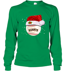 San Francisco Giants Logo Baseball Ball Christmas Santa Hat Xmas Sport Funny Snow Long Sleeve T-Shirt Long Sleeve T-Shirt - jonhlittlestore88