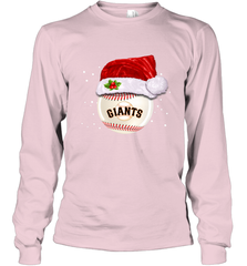 San Francisco Giants Logo Baseball Ball Christmas Santa Hat Xmas Sport Funny Snow Long Sleeve T-Shirt Long Sleeve T-Shirt - jonhlittlestore88