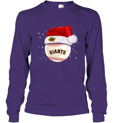San Francisco Giants Logo Baseball Ball Christmas Santa Hat Xmas Sport Funny Snow Long Sleeve T-Shirt Long Sleeve T-Shirt - jonhlittlestore88