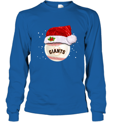 San Francisco Giants Logo Baseball Ball Christmas Santa Hat Xmas Sport Funny Snow Long Sleeve T-Shirt Long Sleeve T-Shirt - jonhlittlestore88