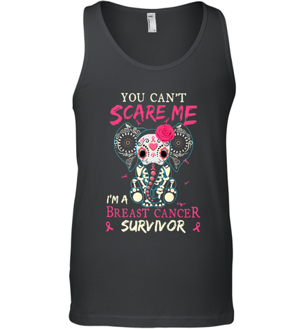You can't Scare Me I'm Breast Cancer Survivor Elephant Funny Men's Tank Top Men's Tank Top / Black / XS Men's Tank Top - jonhlittlestore88