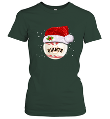 San Francisco Giants Logo Baseball Ball Christmas Santa Hat Xmas Sport Funny Snow Women's T-Shirt Women's T-Shirt - jonhlittlestore88