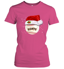 San Francisco Giants Logo Baseball Ball Christmas Santa Hat Xmas Sport Funny Snow Women's T-Shirt Women's T-Shirt - jonhlittlestore88
