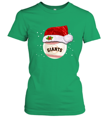 San Francisco Giants Logo Baseball Ball Christmas Santa Hat Xmas Sport Funny Snow Women's T-Shirt Women's T-Shirt - jonhlittlestore88