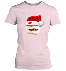 San Francisco Giants Logo Baseball Ball Christmas Santa Hat Xmas Sport Funny Snow Women's T-Shirt Women's T-Shirt - jonhlittlestore88