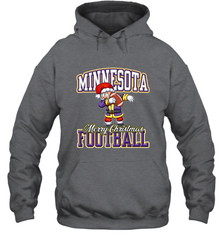 NFL Minnesota Christmas Funny Dabbing Santa playing football Hooded Sweatshirt Hooded Sweatshirt - jonhlittlestore88