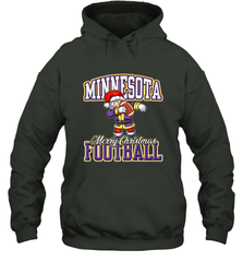 NFL Minnesota Christmas Funny Dabbing Santa playing football Hooded Sweatshirt Hooded Sweatshirt - jonhlittlestore88