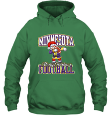 NFL Minnesota Christmas Funny Dabbing Santa playing football Hooded Sweatshirt Hooded Sweatshirt - jonhlittlestore88
