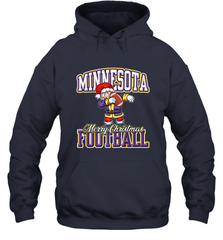 NFL Minnesota Christmas Funny Dabbing Santa playing football Hooded Sweatshirt Hooded Sweatshirt - jonhlittlestore88