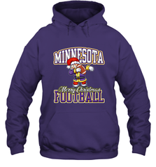 NFL Minnesota Christmas Funny Dabbing Santa playing football Hooded Sweatshirt Hooded Sweatshirt - jonhlittlestore88