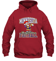 NFL Minnesota Christmas Funny Dabbing Santa playing football Hooded Sweatshirt Hooded Sweatshirt - jonhlittlestore88