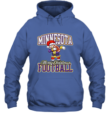 NFL Minnesota Christmas Funny Dabbing Santa playing football Hooded Sweatshirt Hooded Sweatshirt - jonhlittlestore88