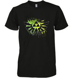 Legend Of Zelda Triforce Logo Paint Splatter Men's Premium T-Shirt