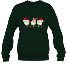 Three Baseball Balls Christmas Gift Santa Xmas lights Snow Crewneck Sweatshirt Crewneck Sweatshirt - jonhlittlestore88