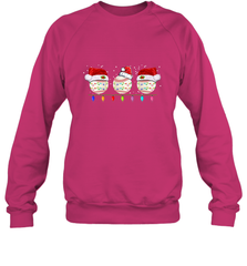 Three Baseball Balls Christmas Gift Santa Xmas lights Snow Crewneck Sweatshirt Crewneck Sweatshirt - jonhlittlestore88