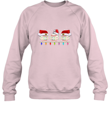 Three Baseball Balls Christmas Gift Santa Xmas lights Snow Crewneck Sweatshirt Crewneck Sweatshirt - jonhlittlestore88