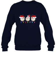 Three Baseball Balls Christmas Gift Santa Xmas lights Snow Crewneck Sweatshirt Crewneck Sweatshirt - jonhlittlestore88