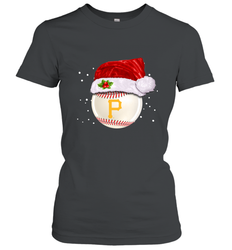 Pittsburgh Pirates Logo Baseball Ball Christmas Santa Hat Xmas Sport Funny Snow Women's T-Shirt