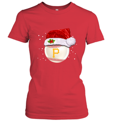 Pittsburgh Pirates Logo Baseball Ball Christmas Santa Hat Xmas Sport Funny Snow Women's T-Shirt Women's T-Shirt - jonhlittlestore88